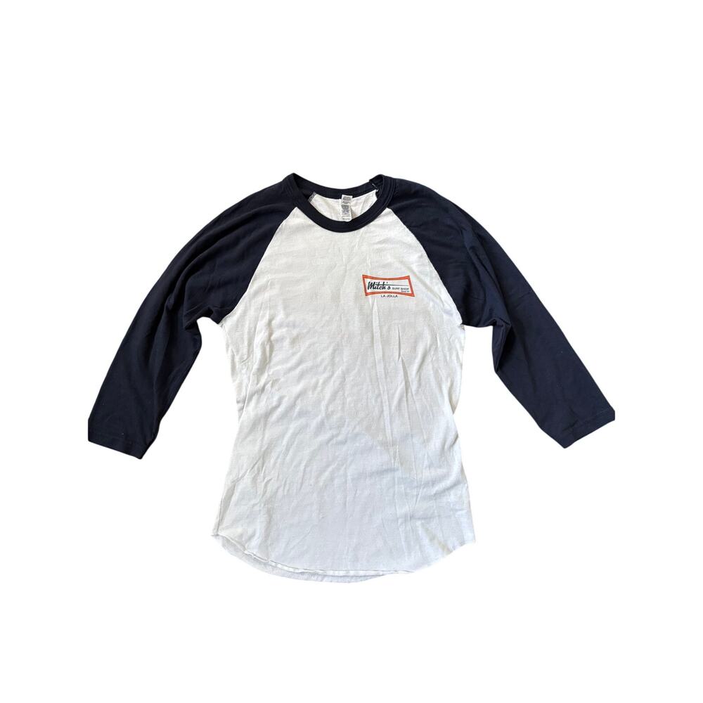 Mitch's Surf Shop LA Jolla Baseball Tee Size XS Vintage Style Raglan